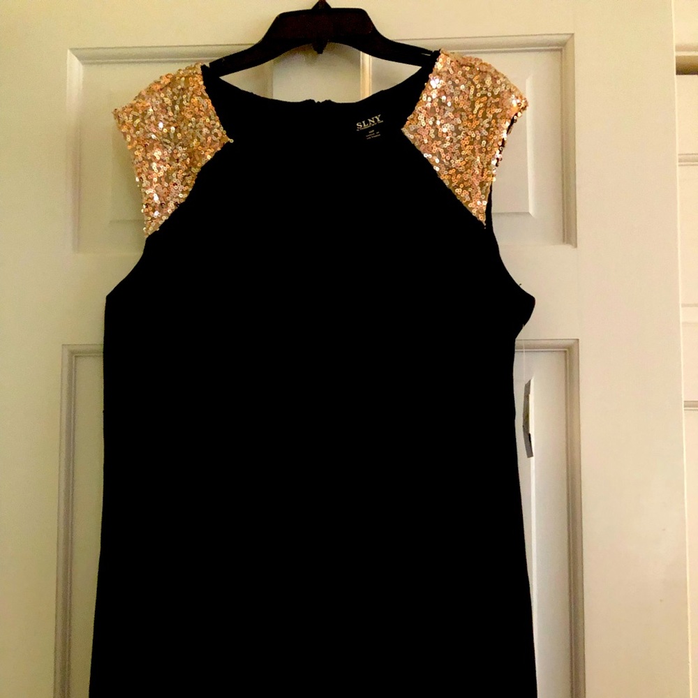 SLNY Party Dress with Sequins